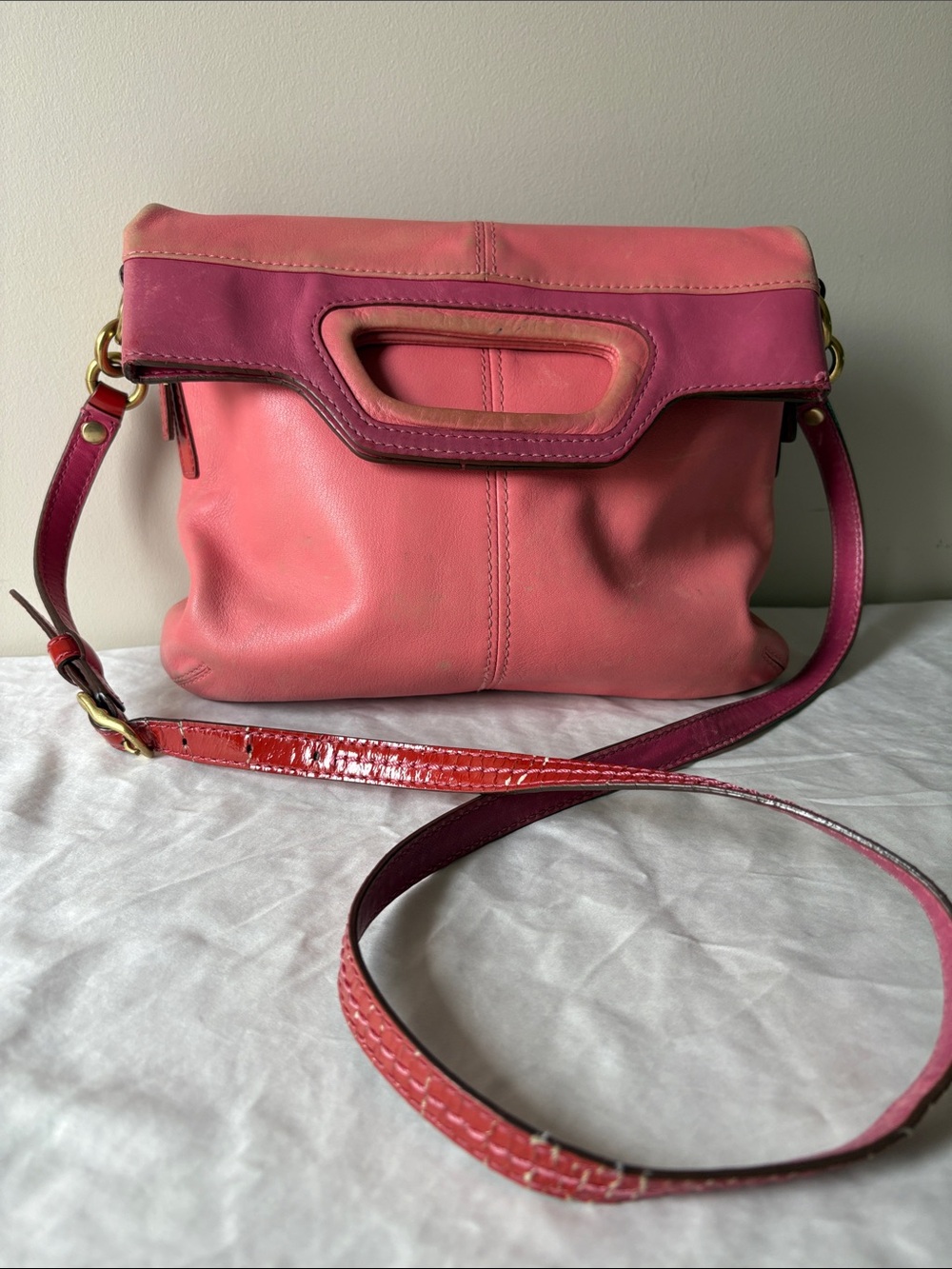 Coach Vintage Bonnie Pink Leather Crossbody Bag